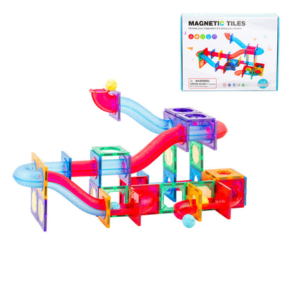 118 Pcs non-toxic STEM Educational, Durable Magnetic Tiles/Puzzle with Storage Bag - Image 4