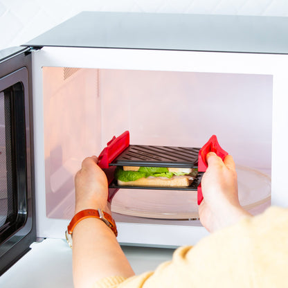 Compact Microwave Sandwich Maker Non-Stick Grill Plates for Quick Meals at Home, Work, or Travel - Image 6