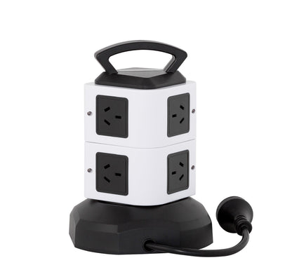 Tower Power Board with 6 Outlets + 2X USB A & 2X USB C - Image 2