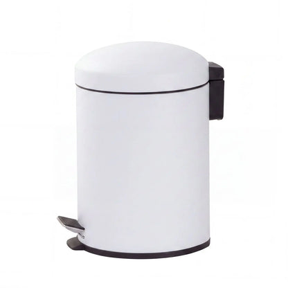 6L Compact Pedal Bin with Stainless Steel and Plastic Construction