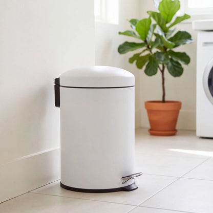 6L Compact Pedal Bin with Stainless Steel and Plastic Construction - Image 3