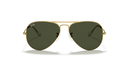 Aviator Classic Sunglasses in Gold and Green - Image 4