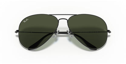 Aviator Large Metal II Sunglasses in Black and Green - Image 2