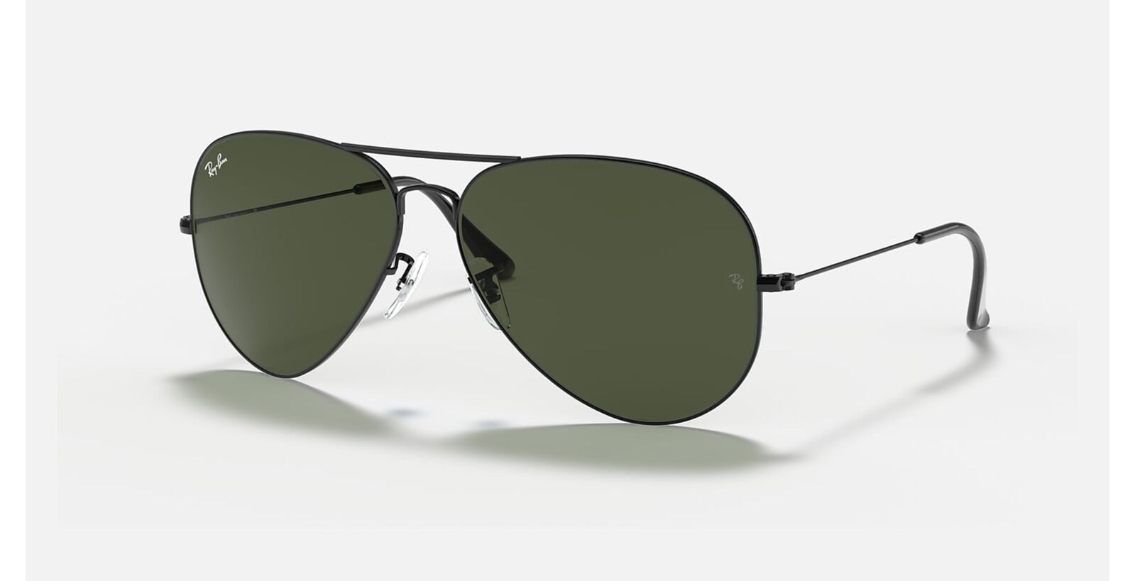 Aviator Large Metal II Sunglasses in Black and Green - Image 3