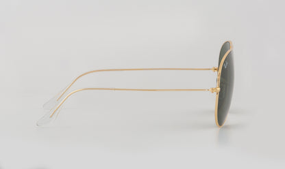 Aviator Large Metal II Sunglasses in Gold and Green - Image 2