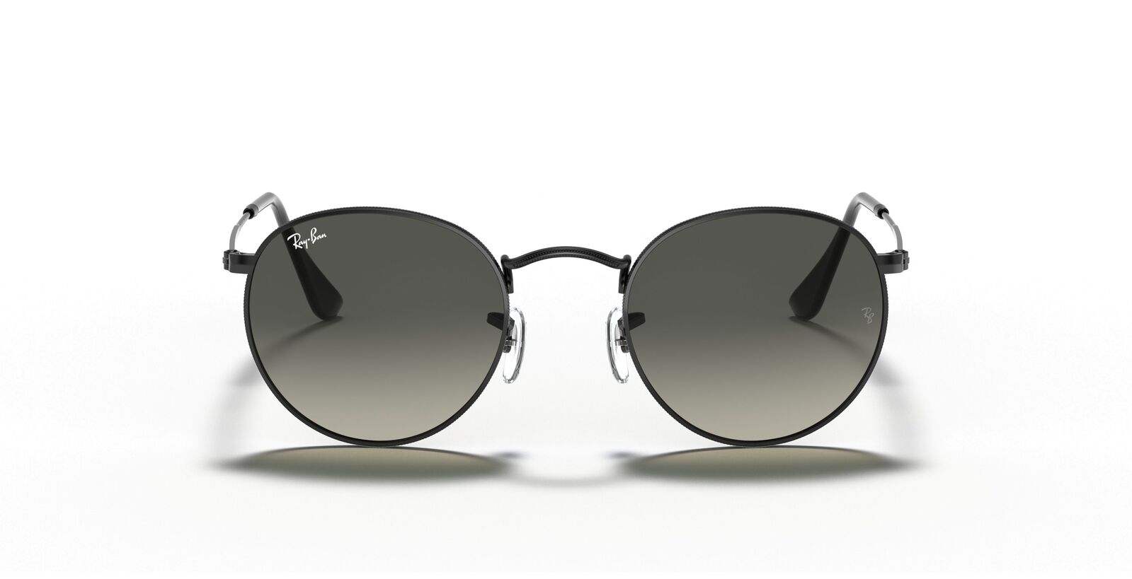 Round Flat Grey Gradient Lenses Sunglasses