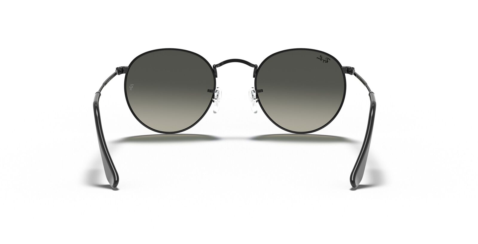 Round Flat Grey Gradient Lenses Sunglasses - Image 2