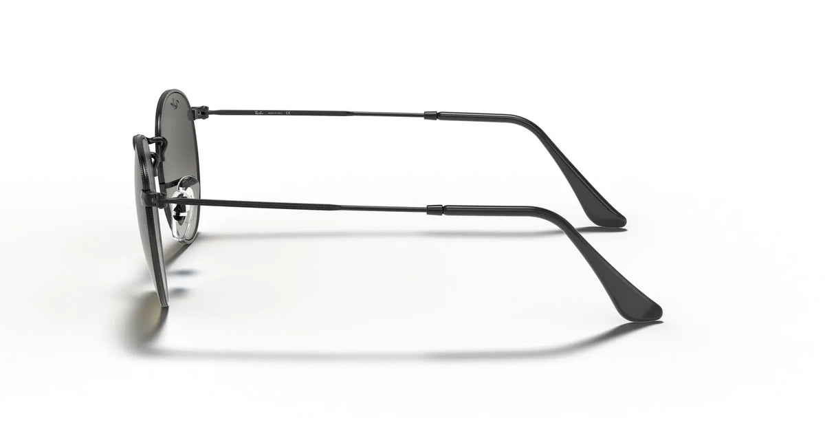 Round Flat Grey Gradient Lenses Sunglasses - Image 4