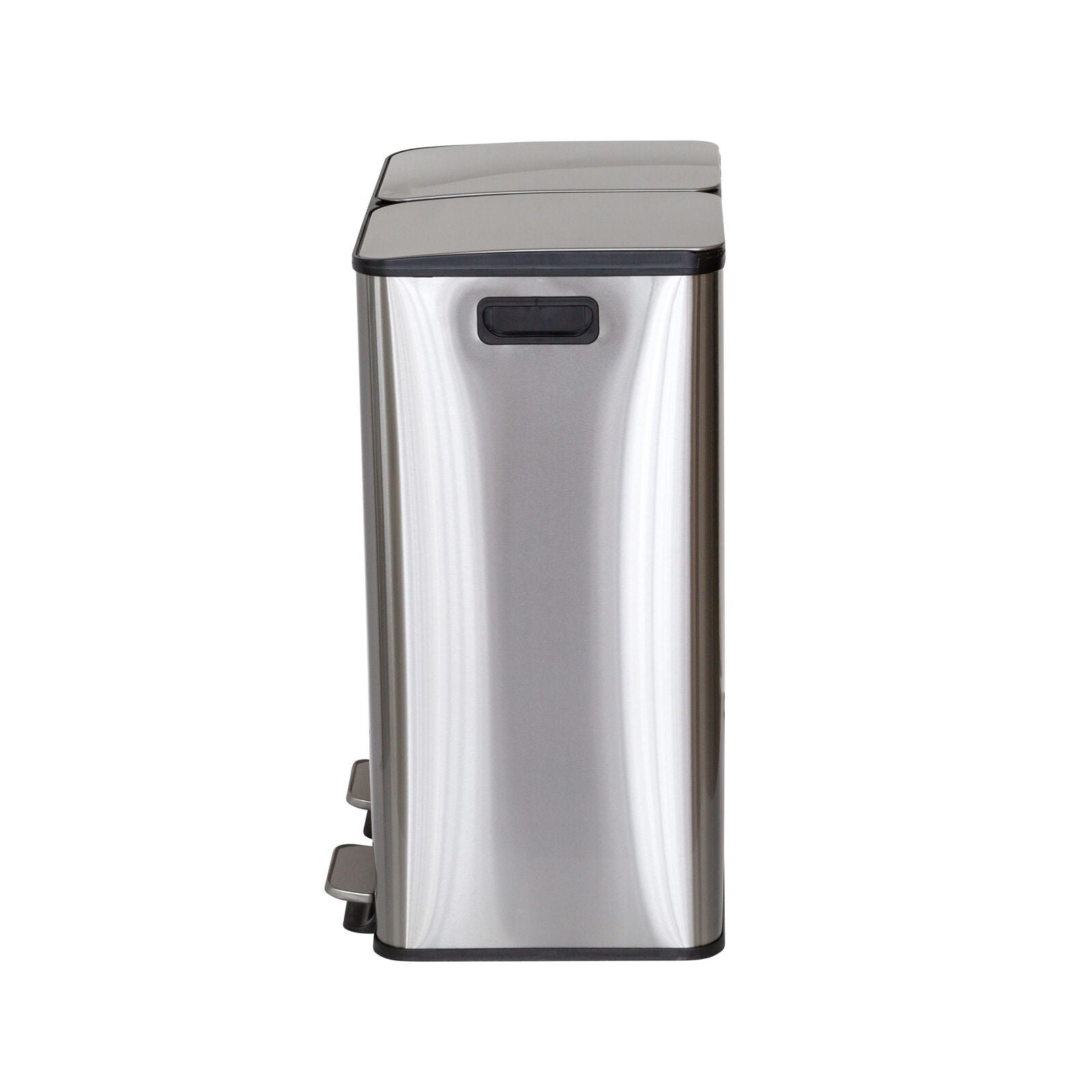 Stainless Steel Dual Compartment (30L each Section) Pedal Operation Rubbish Bin - Image 6