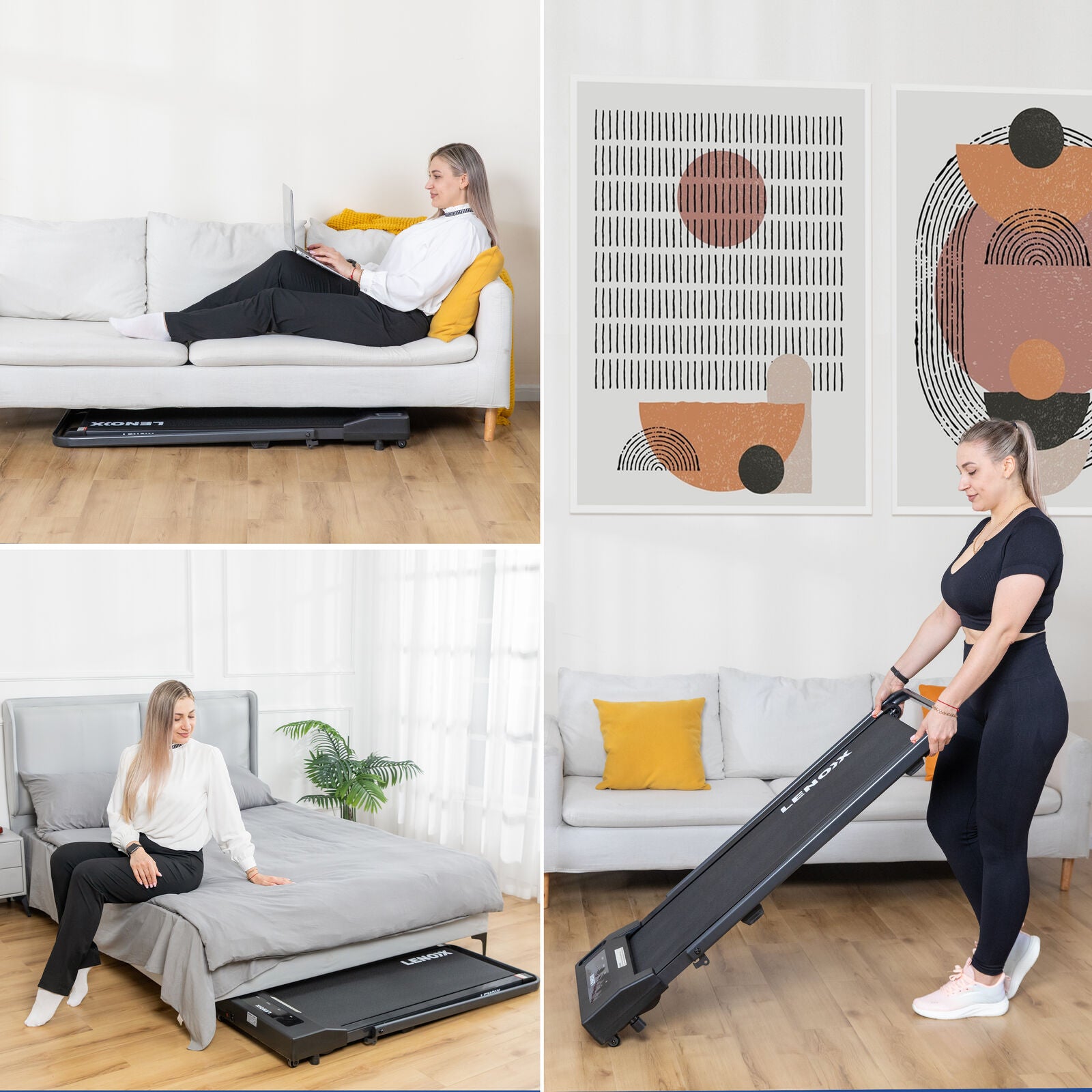 2HP 52cm Walking Pad Treadmill w/ Remote, Foldable Handrail, and Tablet Holder - Image 6