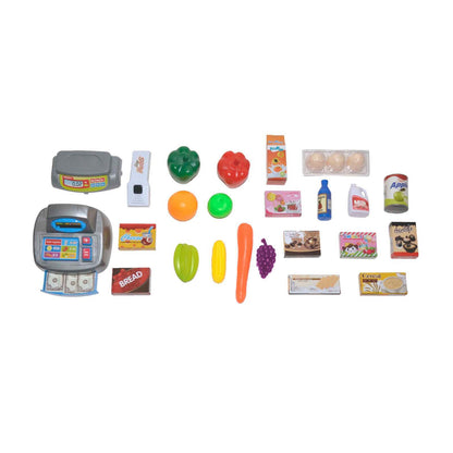 Children's Home Supermarket w/ Toy Cash Register, Trolly, Fruit & More - Image 3