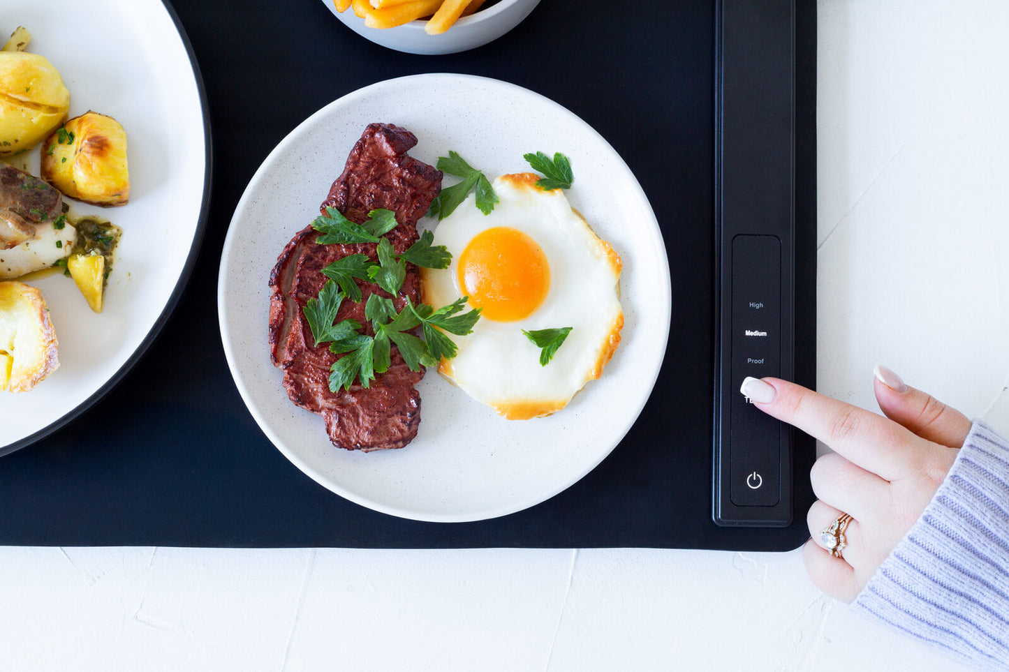 Electric Warming Mat Adjustable 3-Level Heat, Rollable & Portable Hot Plates Heat Pad - Image 2