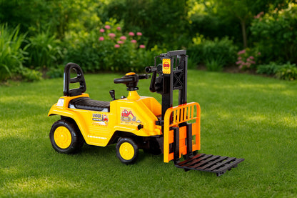 Kids Manual Forklift Ride-On with Working Mast Lift and Pallet - Image 2