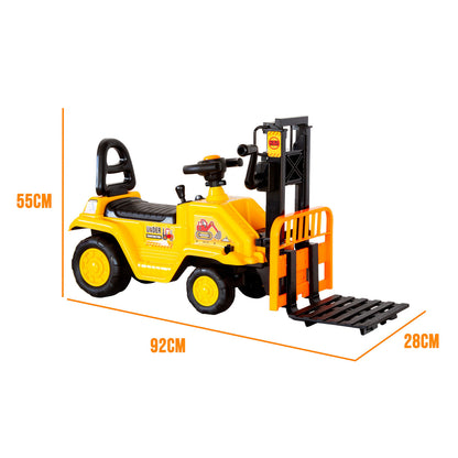 Kids Manual Forklift Ride-On with Working Mast Lift and Pallet - Image 3