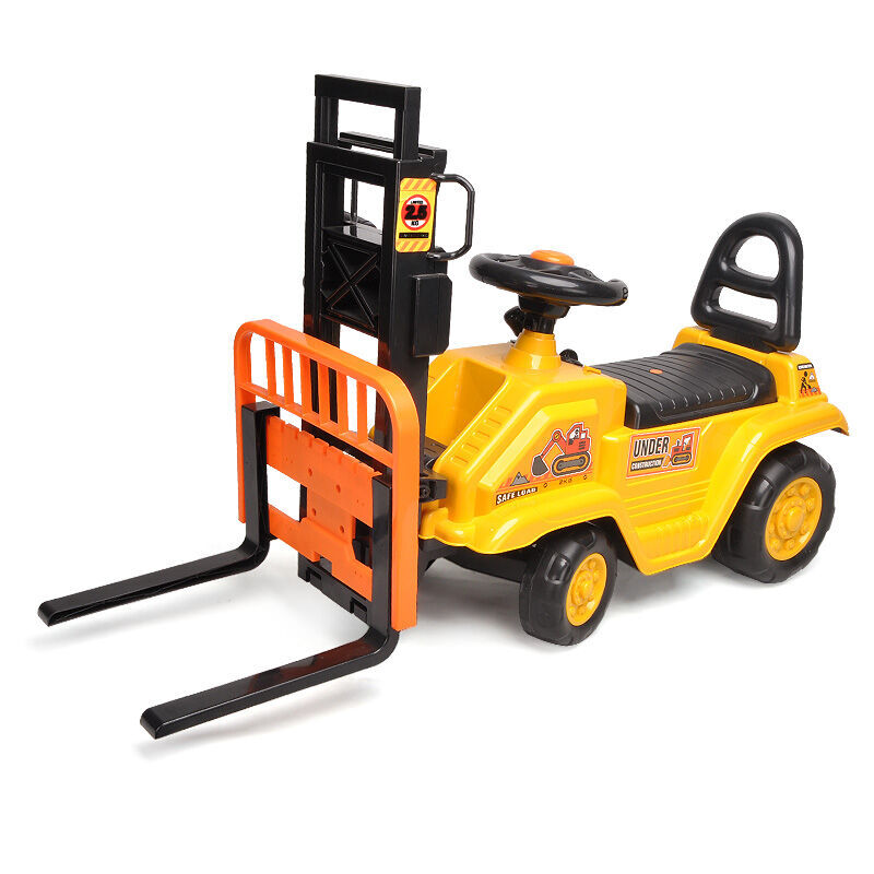 Kids Manual Forklift Ride-On with Working Mast Lift and Pallet - Image 4