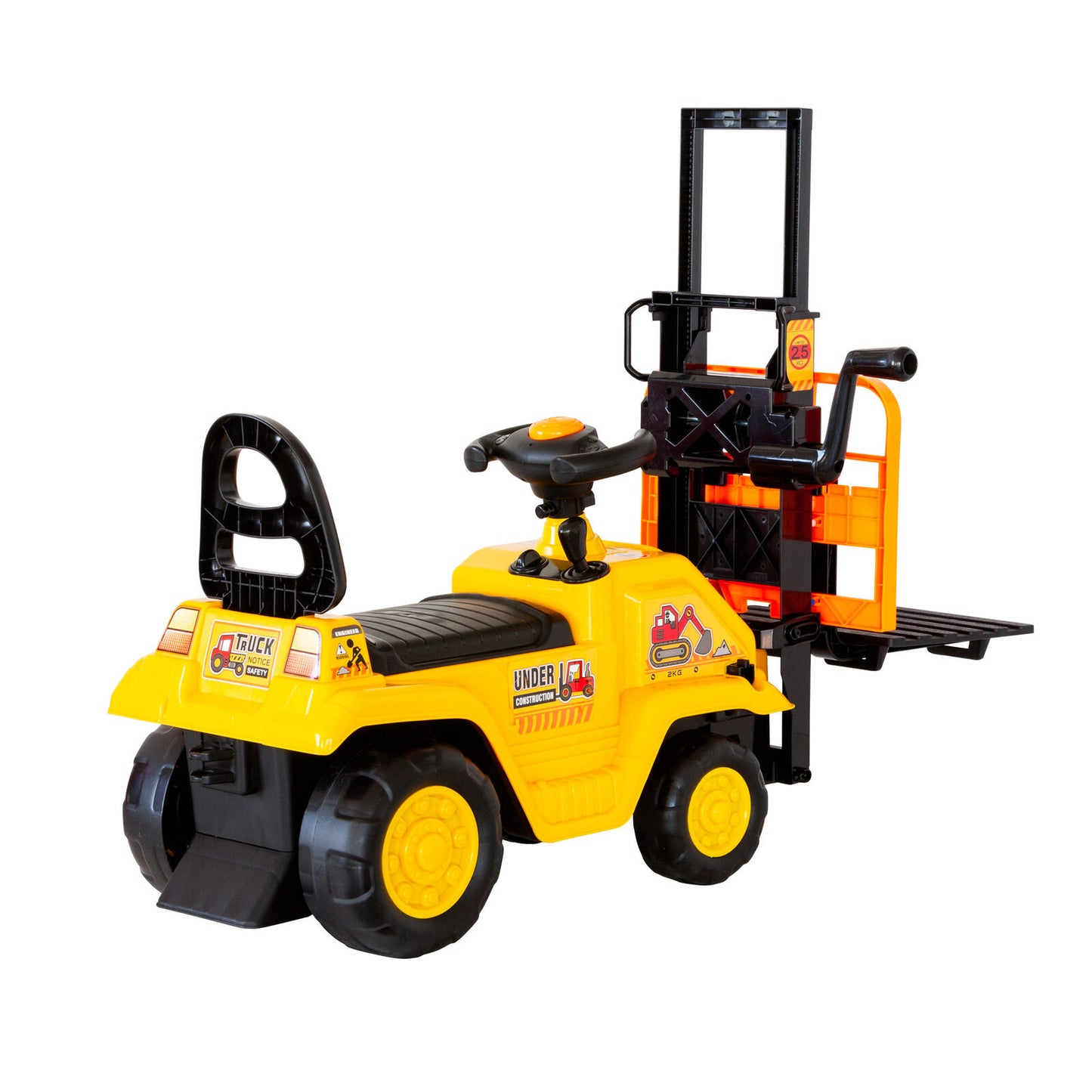 Kids Manual Forklift Ride-On with Working Mast Lift and Pallet - Image 5