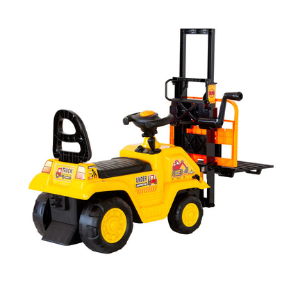 Kids Manual Forklift Ride-On with Working Mast Lift and Pallet - Image 5