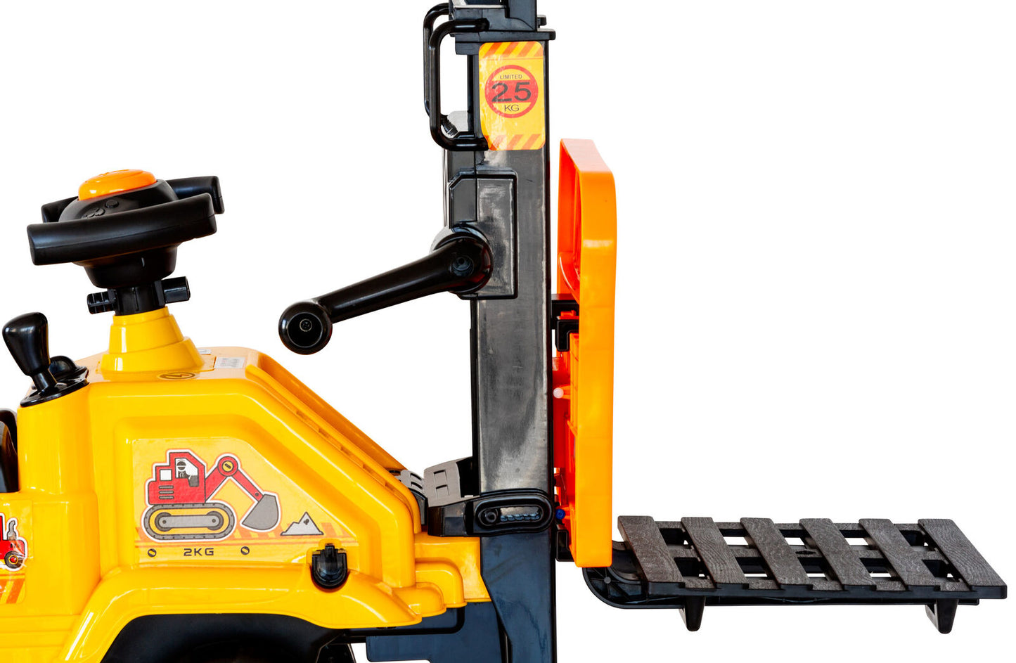 Kids Manual Forklift Ride-On with Working Mast Lift and Pallet - Image 8