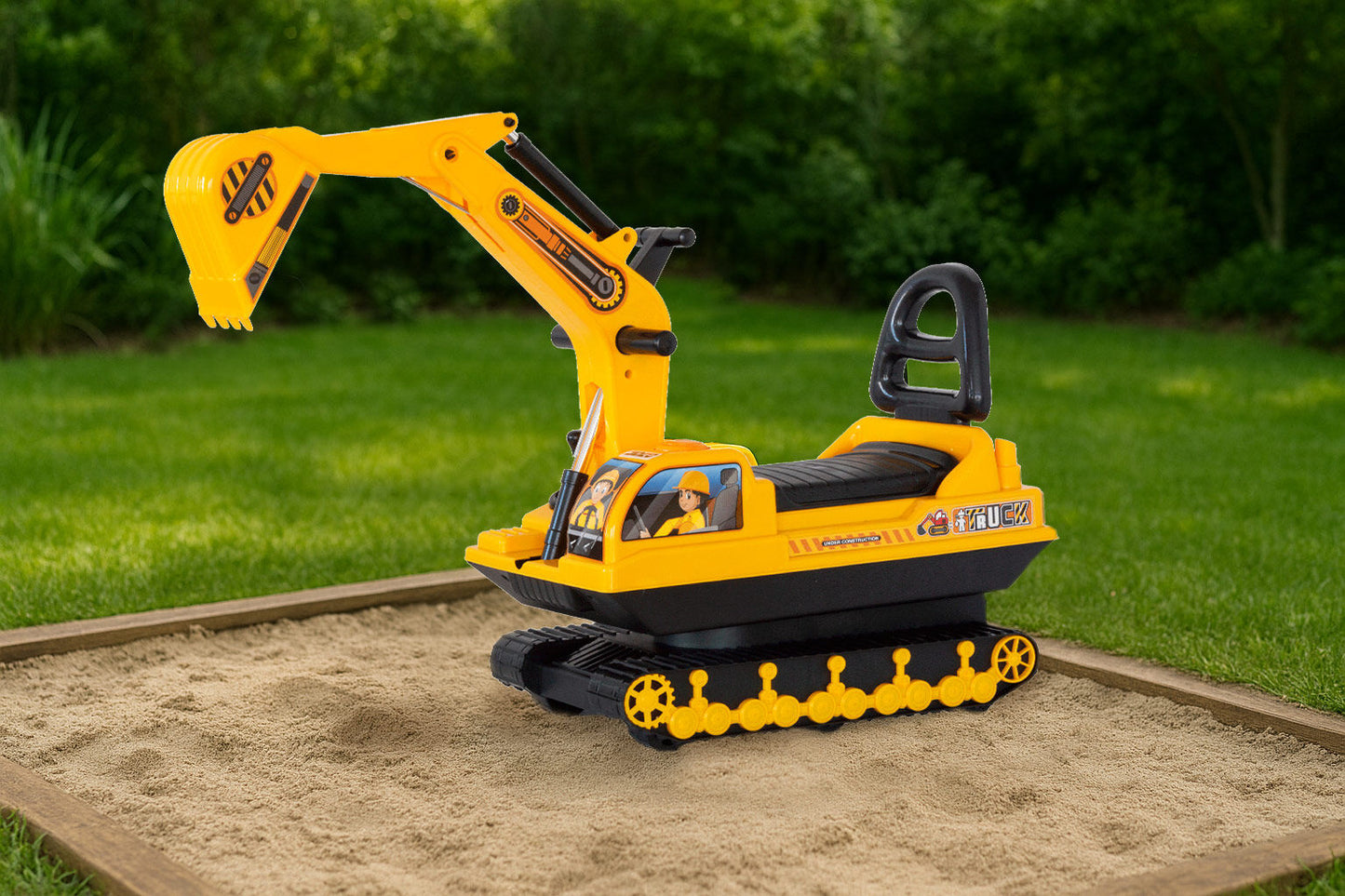 Ride-on Children's Excavator w/ Sturdy Track and Dual Operation Levers to Scoop - Image 2