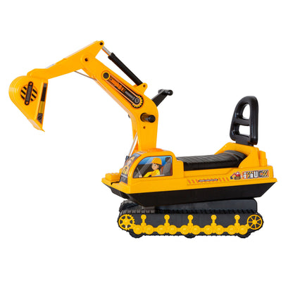 Ride-on Children's Excavator w/ Sturdy Track and Dual Operation Levers to Scoop - Image 4