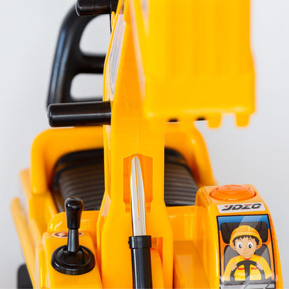 Ride-on Children's Excavator w/ Sturdy Track and Dual Operation Levers to Scoop - Image 5