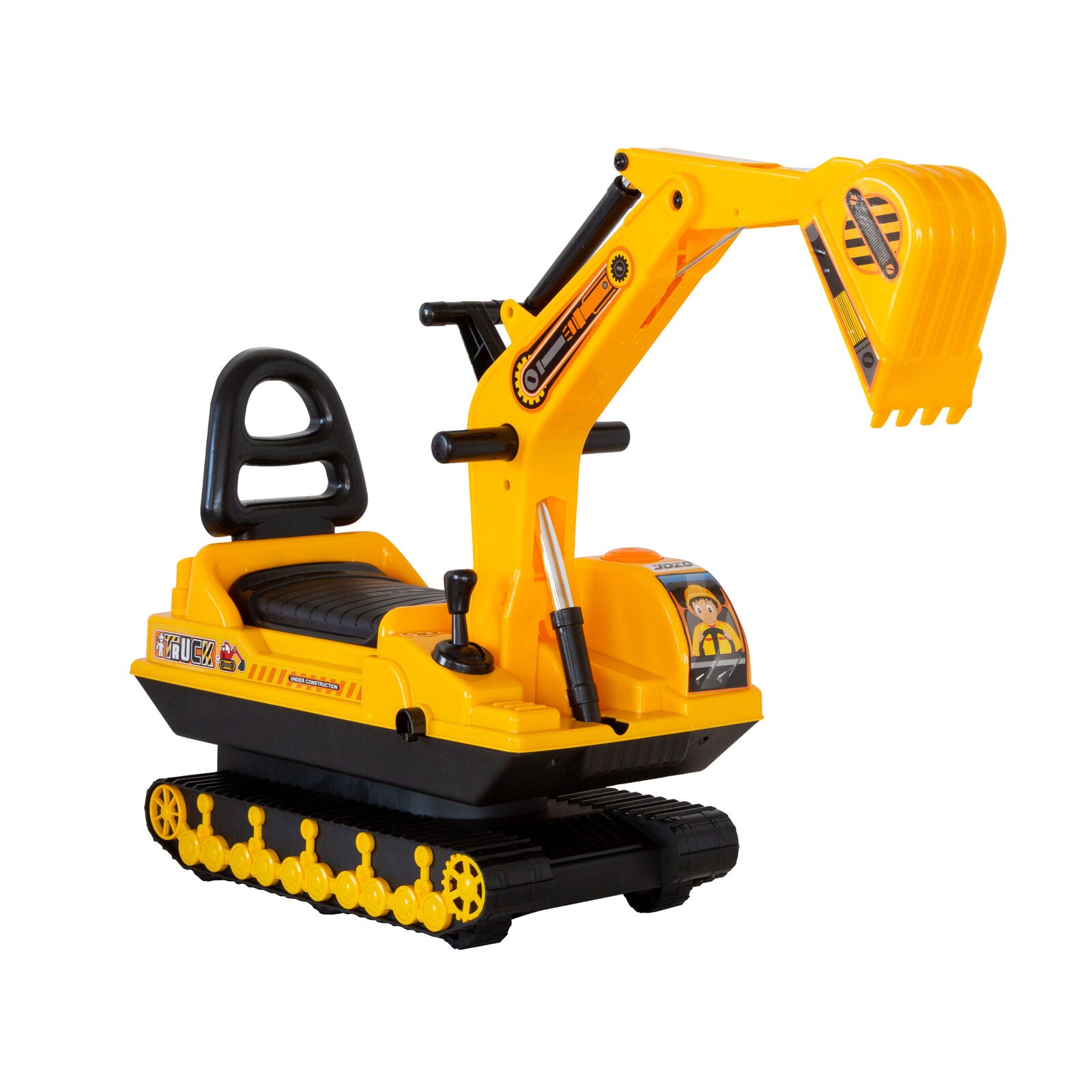 Ride-on Children's Excavator w/ Sturdy Track and Dual Operation Levers to Scoop - Image 6