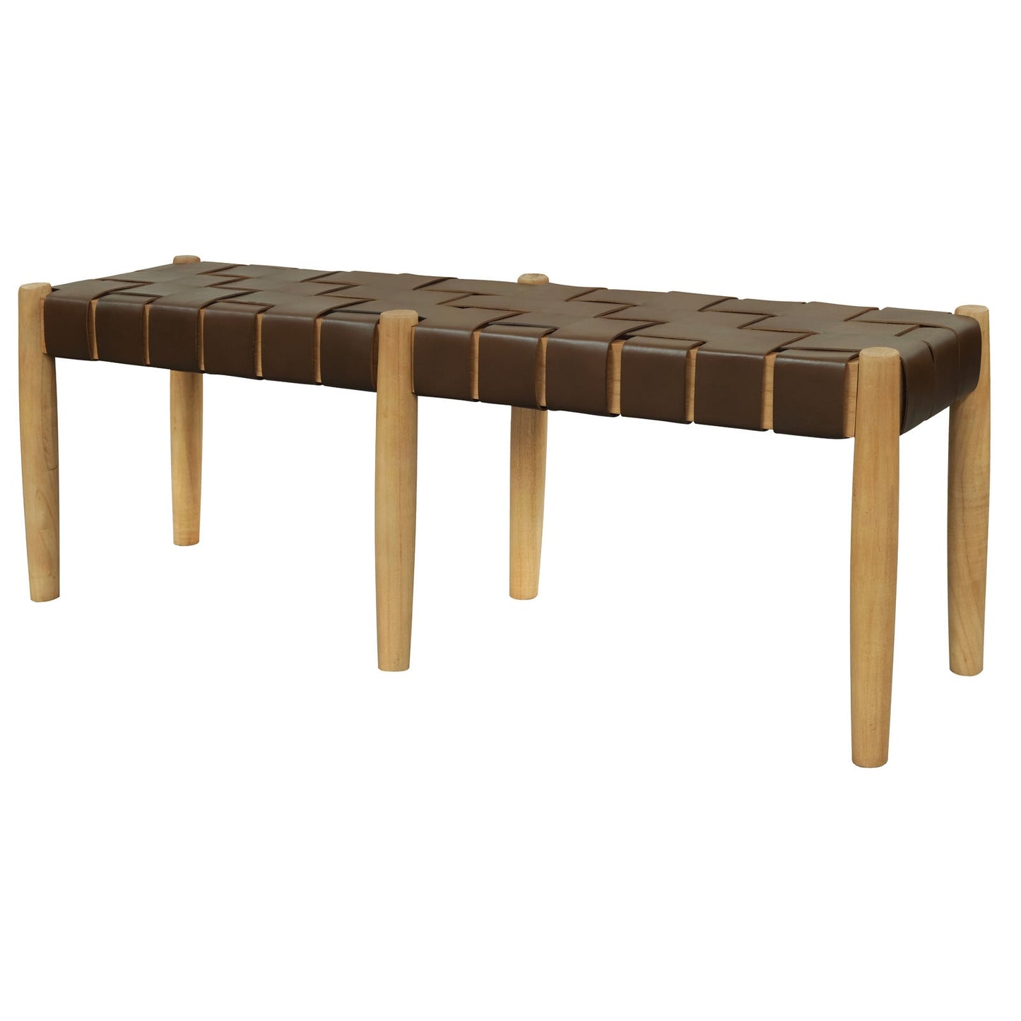 Elliot Leather Bench (Natural) - Image 2