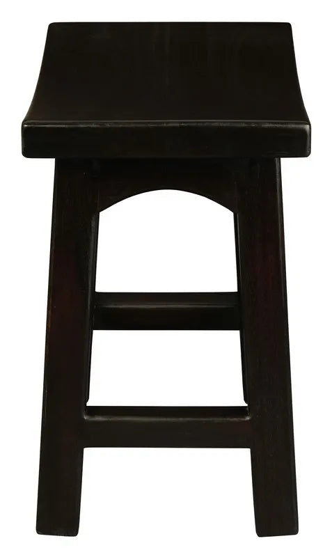 Tokyo Solid Mahogan Timber Footstool (Chocolate) - Image 2