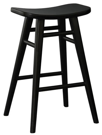 Aria Oval Solid Timber Counter Stool (Black) - Image 3