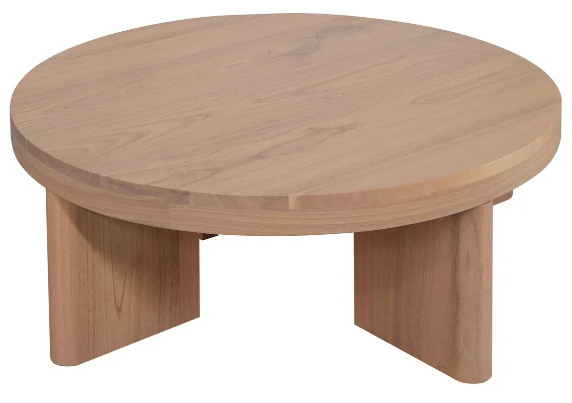 Apollo Round Solid Mindi Timber Coffe Table (Natural) - Image 2