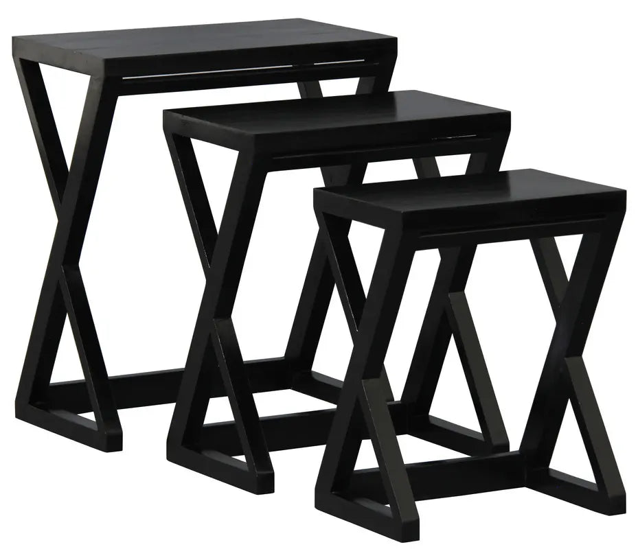 Manhattan Nest of Tables - Set of 3 (Black) - Image 2