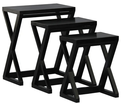 Manhattan Nest of Tables - Set of 3 (Black) - Image 2