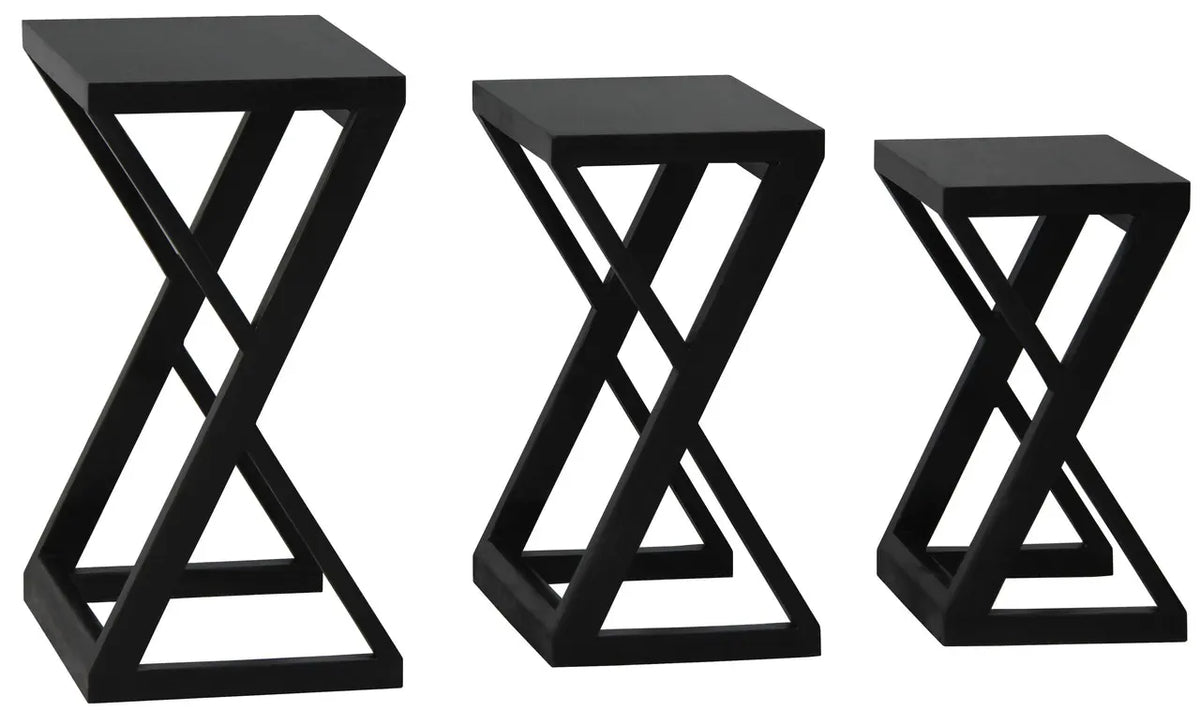Manhattan Nest of Tables - Set of 3 (Black) - Image 5