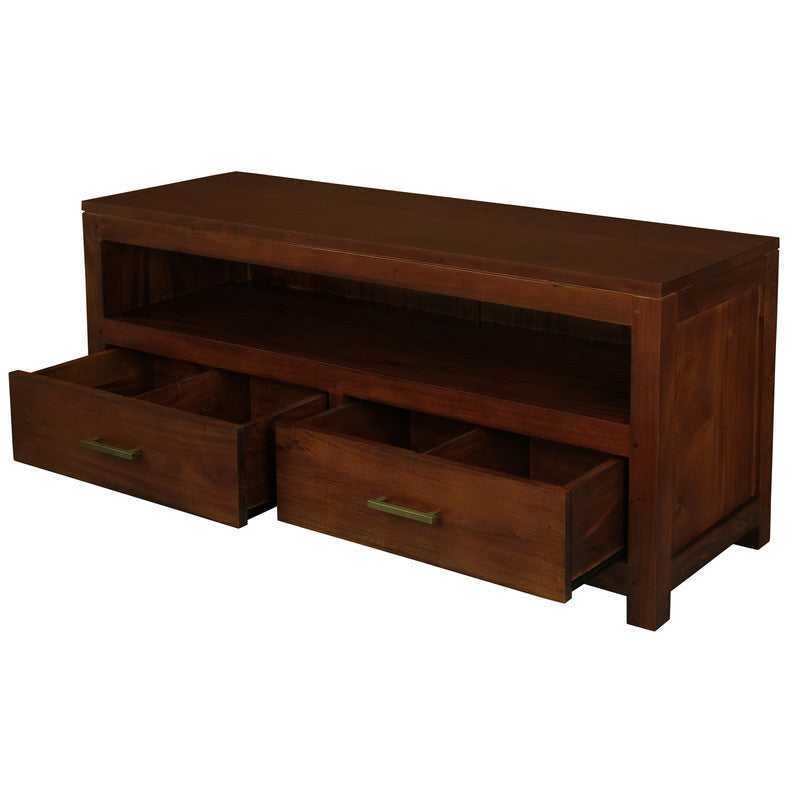 Paris 2 Drawer Entertainment Unit (Mahogany) - Image 4