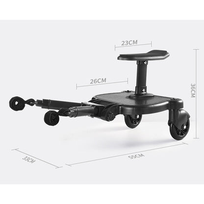 Baby Jogger Glider Board 2 in 1 Kid Stroller Board with Dismountable Seat AU black wheel - Image 6