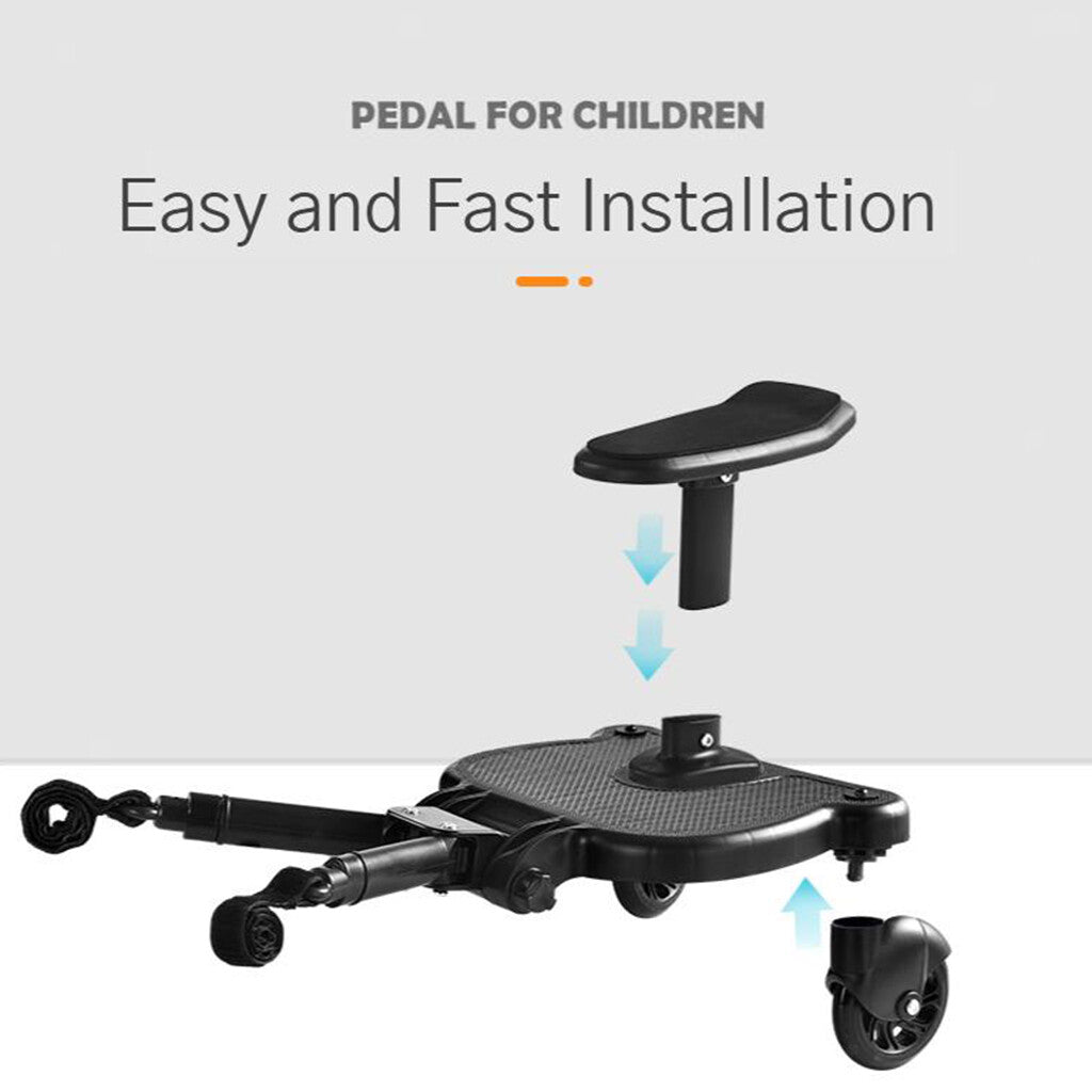 Baby Jogger Glider Board 2 in 1 Kid Stroller Board with Dismountable Seat AU black wheel - Image 7