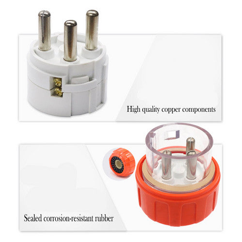32 Amp 5m 3 Pin Extension Lead Single Phase 250V Rubber Cable Male/Female Plug - Image 6