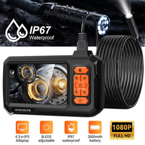2M 8mm Lens Industrial Endoscope 1080P Digital Borescope Inspection Camera LED Lamp - Image 3