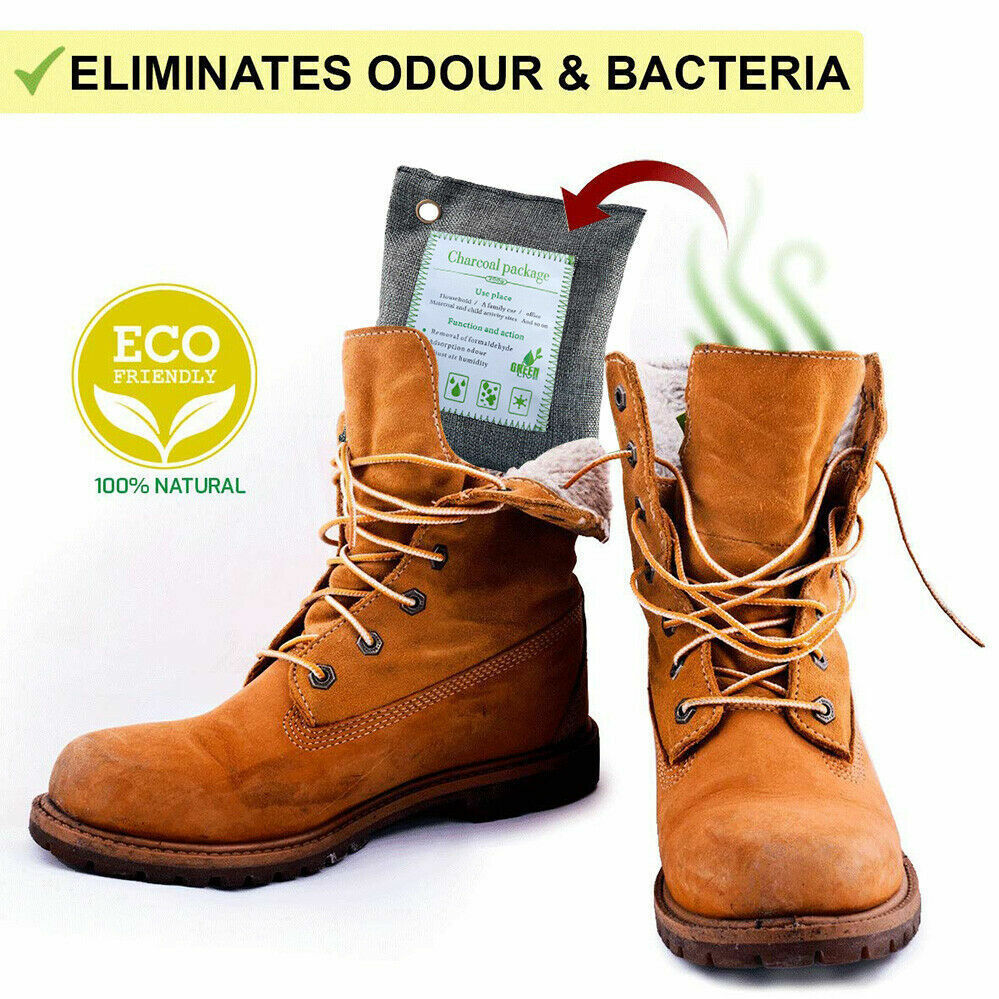 10PCS Air Purifying Bags Activated Bamboo Charcoal Freshener for Car Home Shoes 200g - Image 4