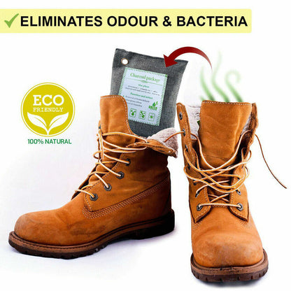 20PCS Air Purifying Bags Activated Bamboo Charcoal Freshener for Car Home Shoes 200g - Image 4