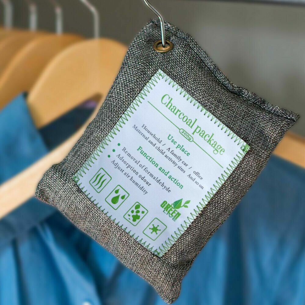 30PCS Air Purifying Bags Activated Bamboo Charcoal Freshener for Car Home Shoes 200g - Image 3