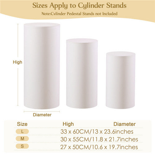 3pcs Metal Round Plinth Cylinder Pedestal Stand Wedding Decoration Cake Flower - Image 6