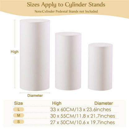 3pcs Metal Round Plinth Cylinder Pedestal Stand Wedding Decoration Cake Flower - Image 6
