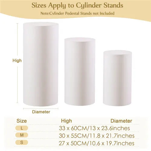 3pcs Metal Round Plinth Cylinder Pedestal Stand Wedding Decoration Cake Flower - Image 6