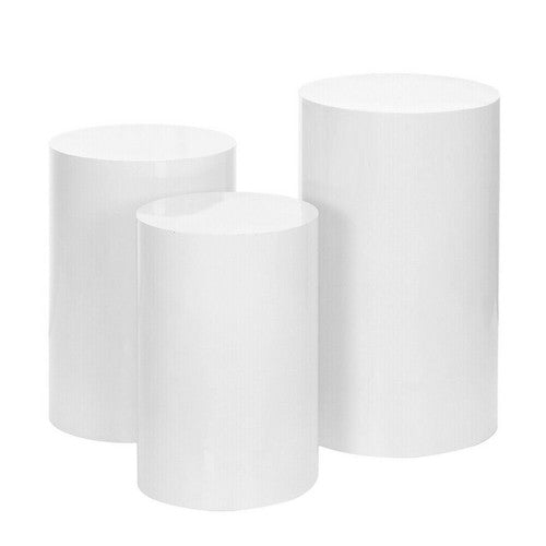 3pcs Metal Round Plinth Cylinder Pedestal Stand Wedding Decoration Cake Flower - Image 7
