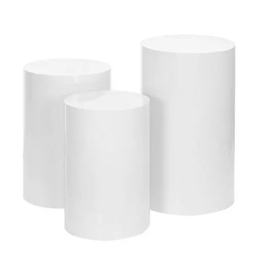 3pcs Metal Round Plinth Cylinder Pedestal Stand Wedding Decoration Cake Flower - Image 7
