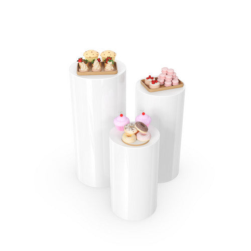 3pcs Metal Round Plinth Cylinder Pedestal Stand Wedding Decoration Cake Flower - Image 8