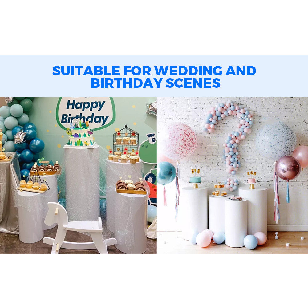 5pcs Metal Round Plinth Cylinder Pedestal Stand Wedding Decoration Cake Flower - Image 3