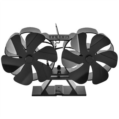 12 Blade Fan Heat Self-Powered Wood Stove Top Burner Fireplace Silent Eco Heater - Image 9