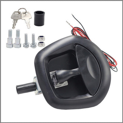 2PCS Black Central Locking T Handle Whale Tail Lock Folding Trailer Ute Canopy - Image 4
